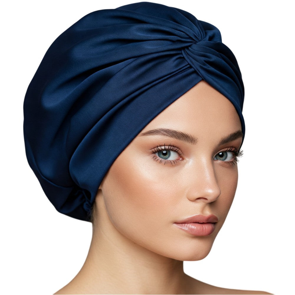 Satin Hair Bonnet for Sleeping Double Layer Hair Wrap Sleep Cap Turban