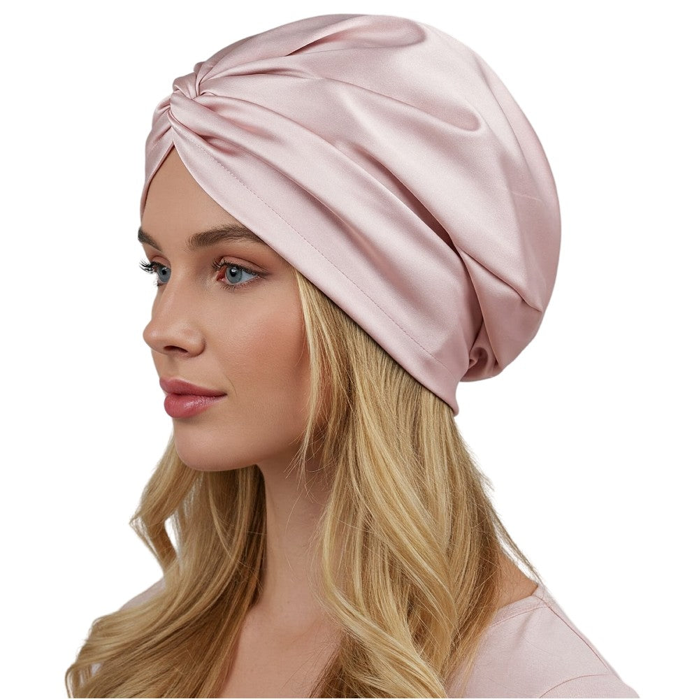 Satin Hair Bonnet for Sleeping Double Layer Hair Wrap Sleep Cap Turban