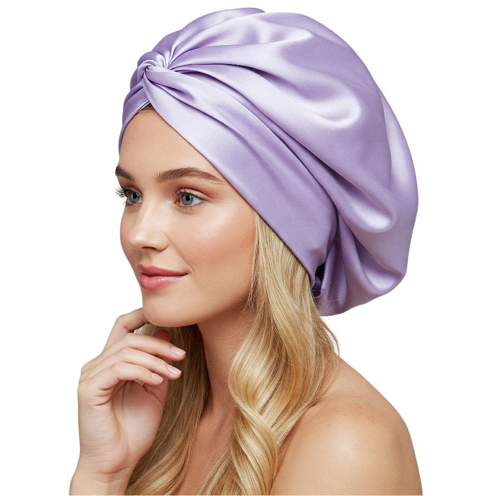Satin Hair Bonnet for Sleeping Double Layer Hair Wrap Sleep Cap Turban