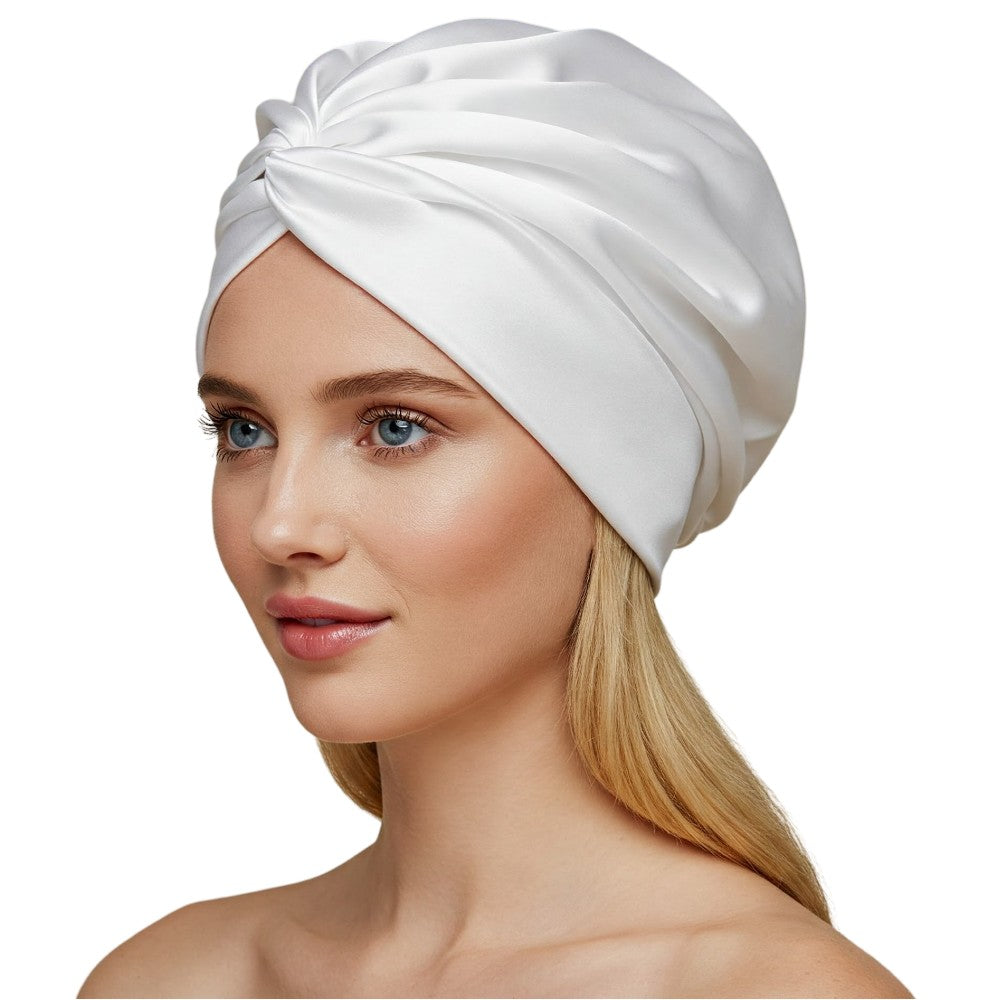 Satin Hair Bonnet for Sleeping Double Layer Hair Wrap Sleep Cap Turban