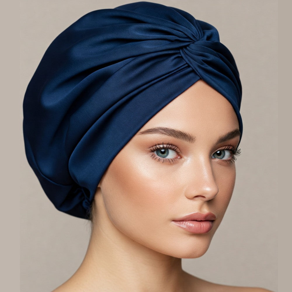 Satin Hair Bonnet for Sleeping Double Layer Hair Wrap Sleep Cap Turban