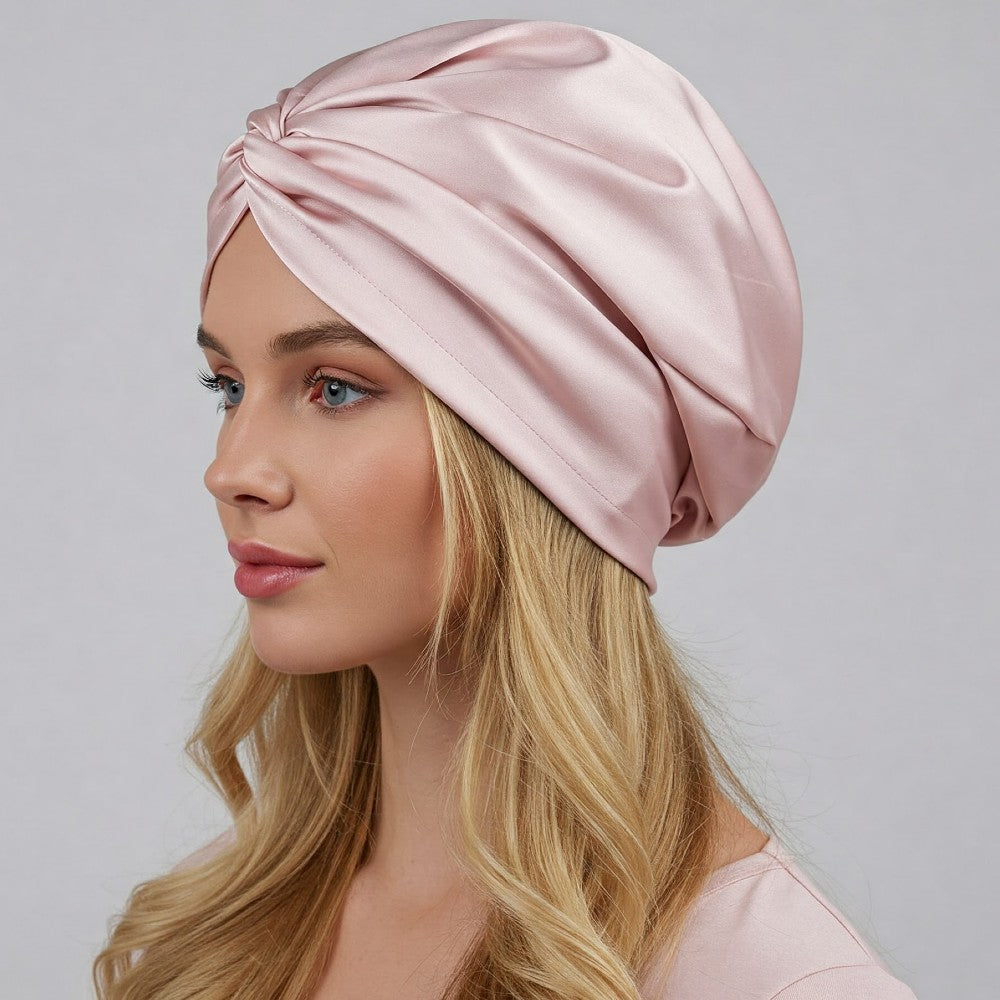 Satin Hair Bonnet for Sleeping Double Layer Hair Wrap Sleep Cap Turban