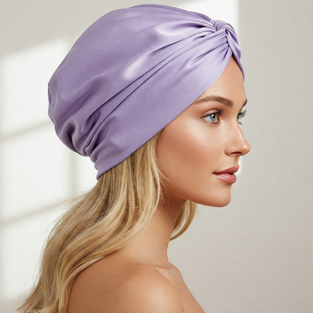 Satin Hair Bonnet for Sleeping Double Layer Hair Wrap Sleep Cap Turban