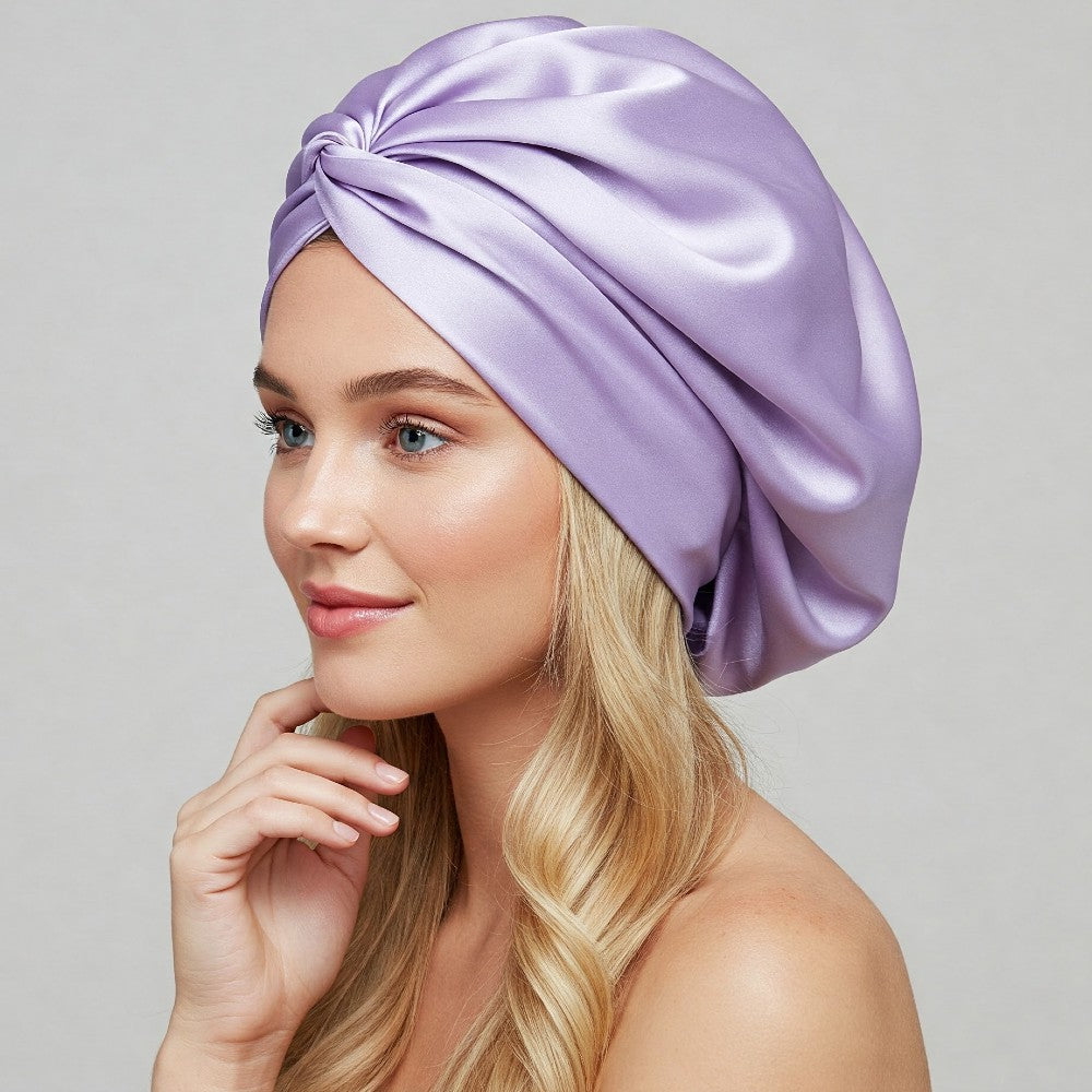 Satin Hair Bonnet for Sleeping Double Layer Hair Wrap Sleep Cap Turban