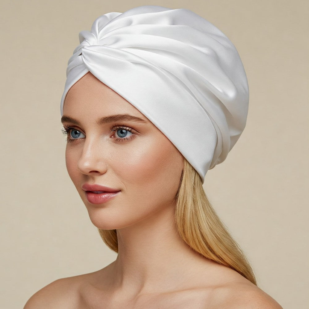 Satin Hair Bonnet for Sleeping Double Layer Hair Wrap Sleep Cap Turban