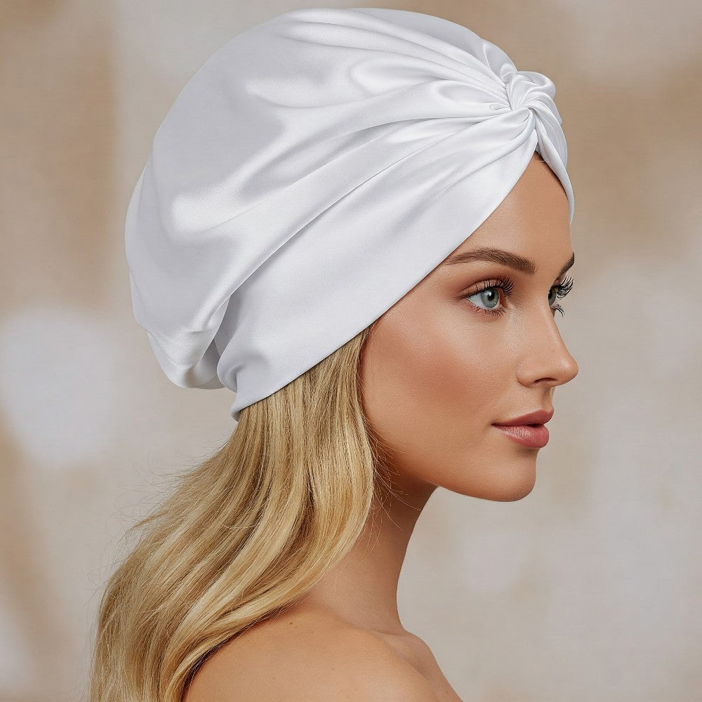 Satin Hair Bonnet for Sleeping Double Layer Hair Wrap Sleep Cap Turban