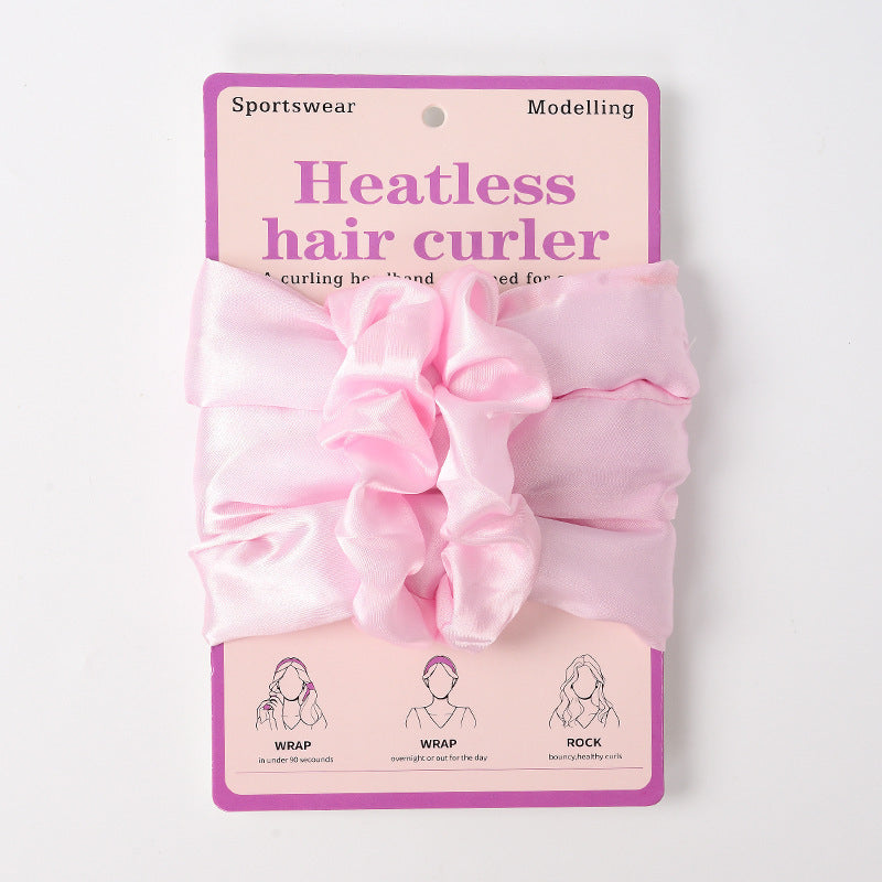 Heatless Hair Curler Headband Satin Overnight Hair Styling Set for Bouncy Waves
