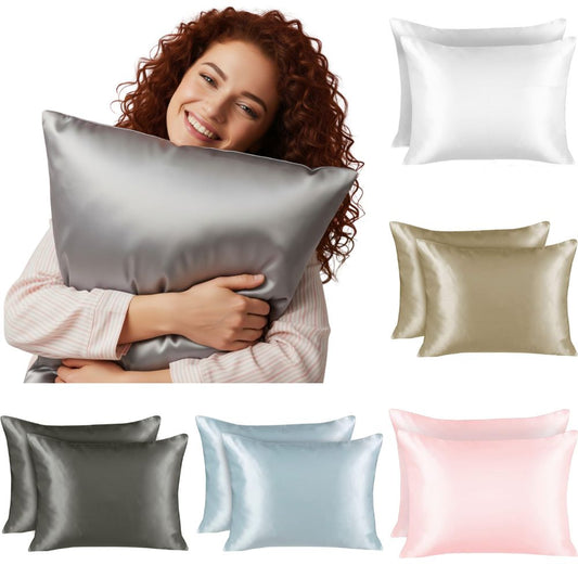 2 Pack Luxury 100% Mulberry Silk Pillowcase for Hair and Skin Health | Smooth Cooling Gentle Sleep | Envelope Closure
