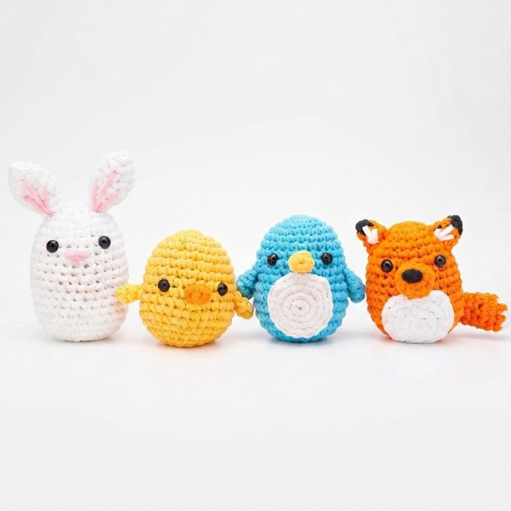 Crochet DIY Kit for Beginners – Amigurumi Craft Set with Yarn Stuffing and Crochet Hook