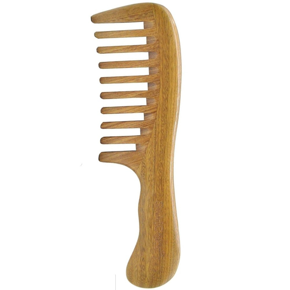 Handmade Wooden Comb with Wide Tooth for Women Sandalwood Detangling Hair Comb