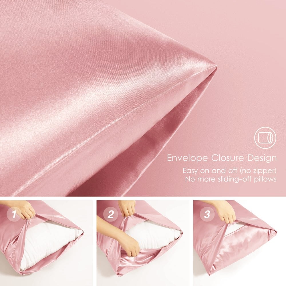 2 Pack Luxury 100% Mulberry Silk Pillowcase for Hair and Skin Health | Smooth Cooling Gentle Sleep | Envelope Closure