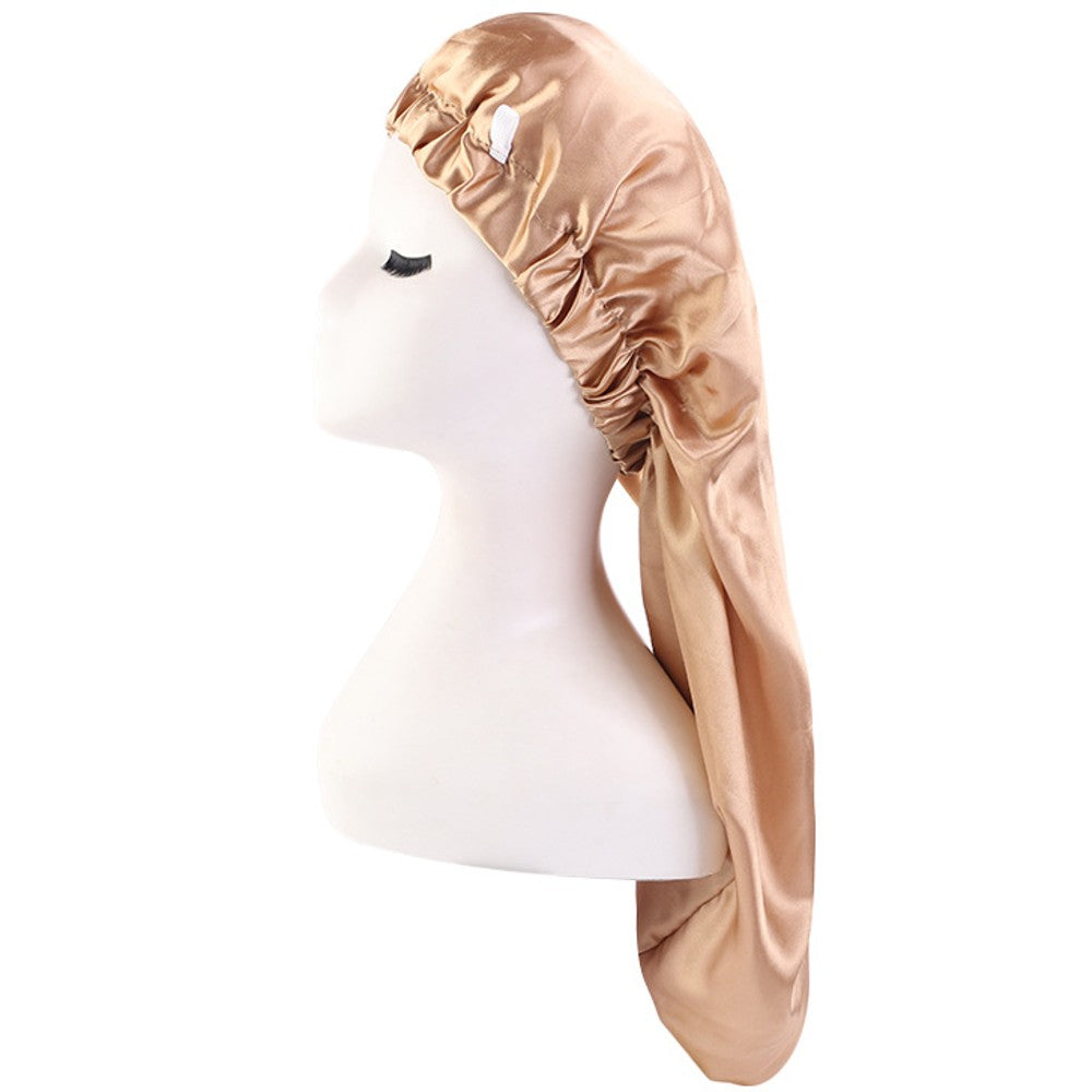 Satin Hair Bonnet for Sleeping Adjustable Sleep Cap for Women Natural Curly Hair