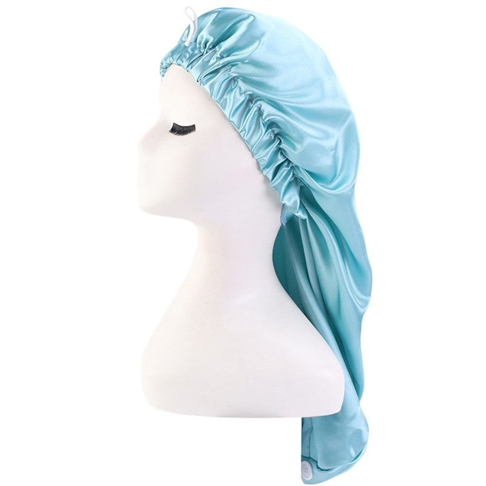 Satin Hair Bonnet for Sleeping Adjustable Sleep Cap for Women Natural Curly Hair