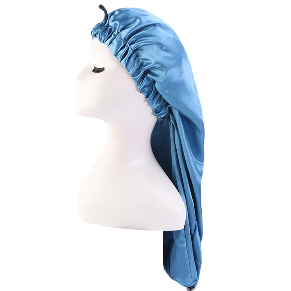 Satin Hair Bonnet for Sleeping Adjustable Sleep Cap for Women Natural Curly Hair