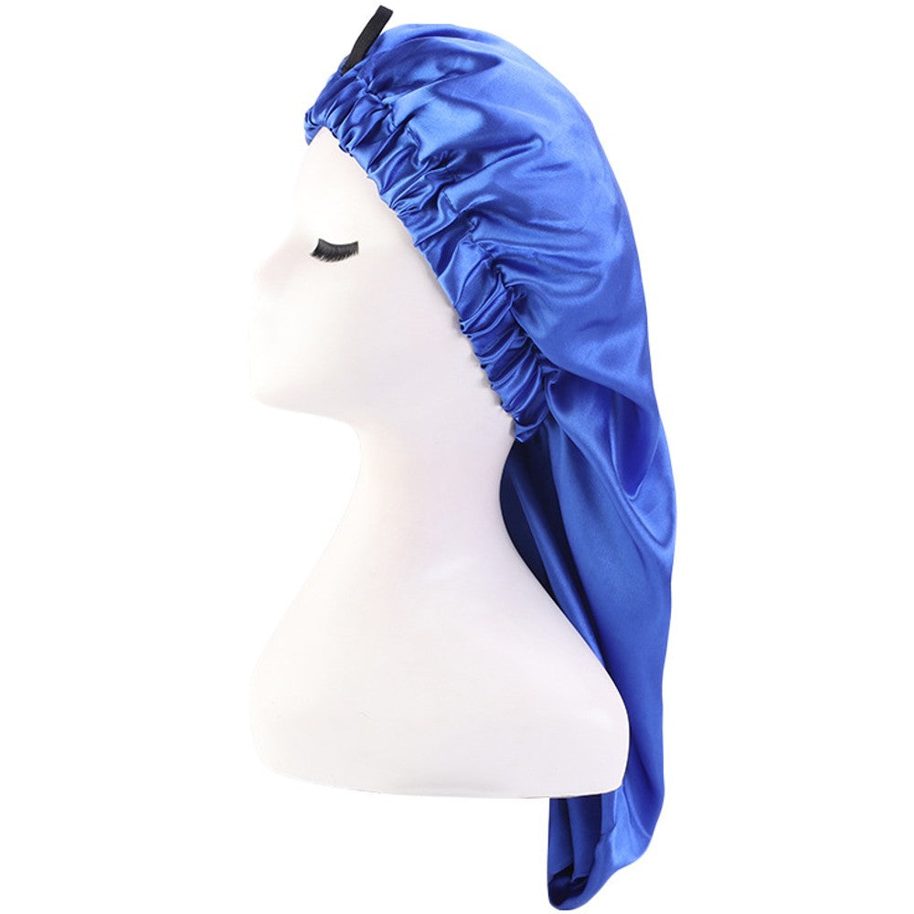 Satin Hair Bonnet for Sleeping Adjustable Sleep Cap for Women Natural Curly Hair