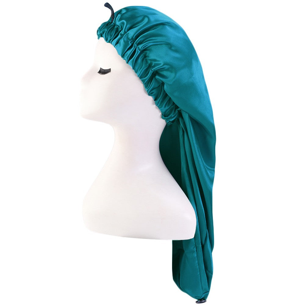 Satin Hair Bonnet for Sleeping Adjustable Sleep Cap for Women Natural Curly Hair