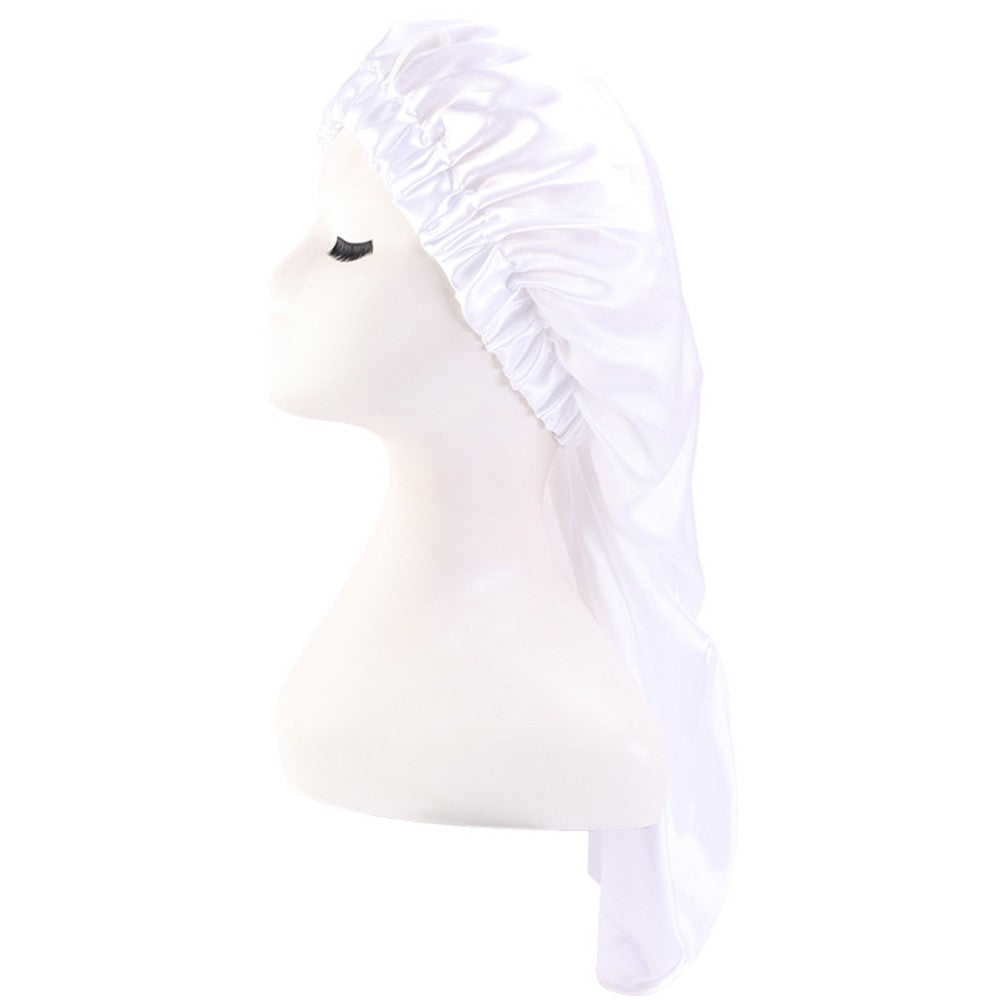 Satin Hair Bonnet for Sleeping Adjustable Sleep Cap for Women Natural Curly Hair