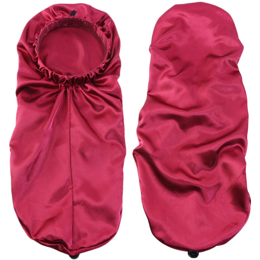 Satin Hair Bonnet for Sleeping Adjustable Sleep Cap for Women Natural Curly Hair