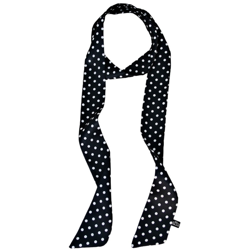 3 Pack Satin Skinny Neck Scarf Elegant Headband Wrap Lightweight Bandana - Polka Dots