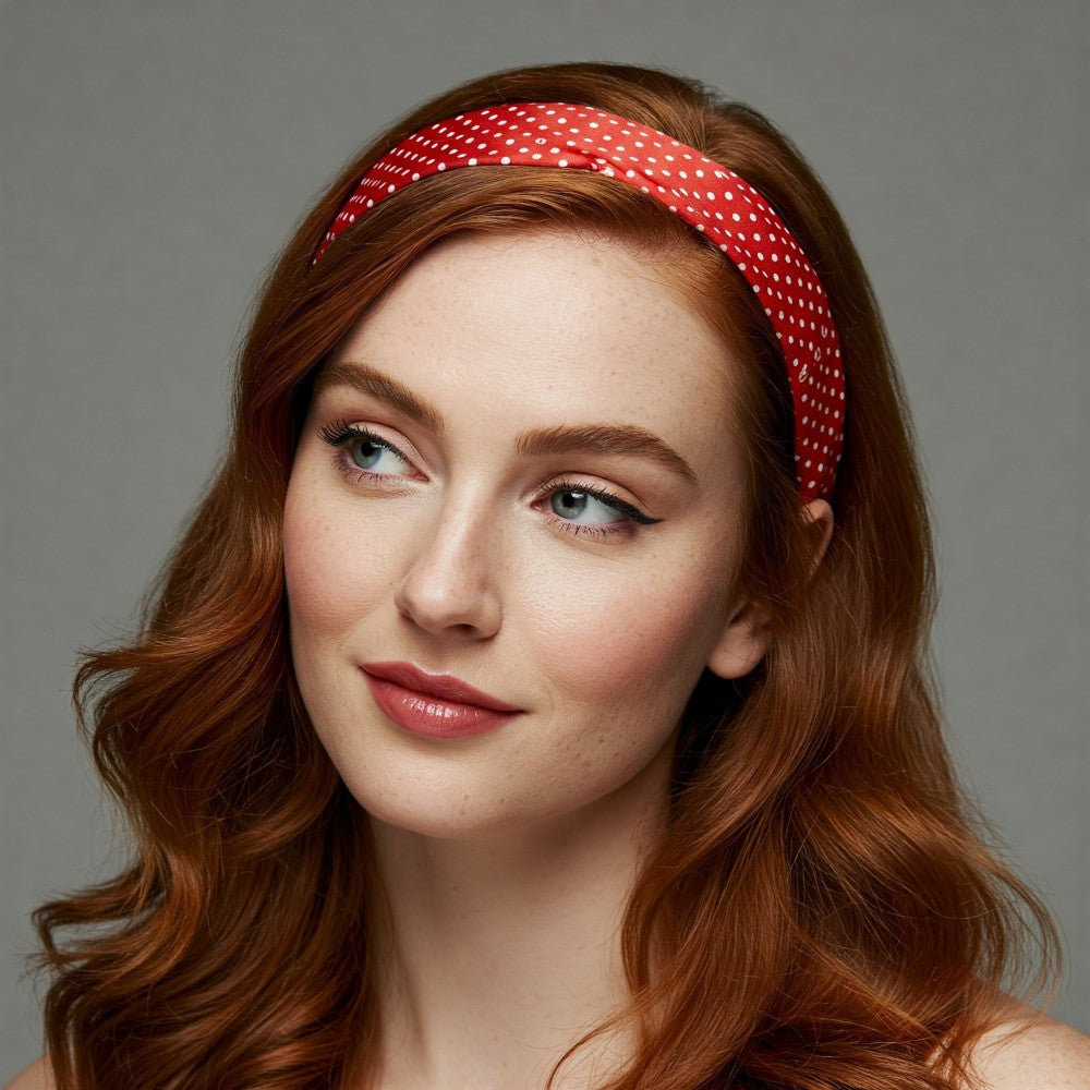 3 Pack Satin Skinny Neck Scarf Elegant Headband Wrap Lightweight Bandana - Polka Dots